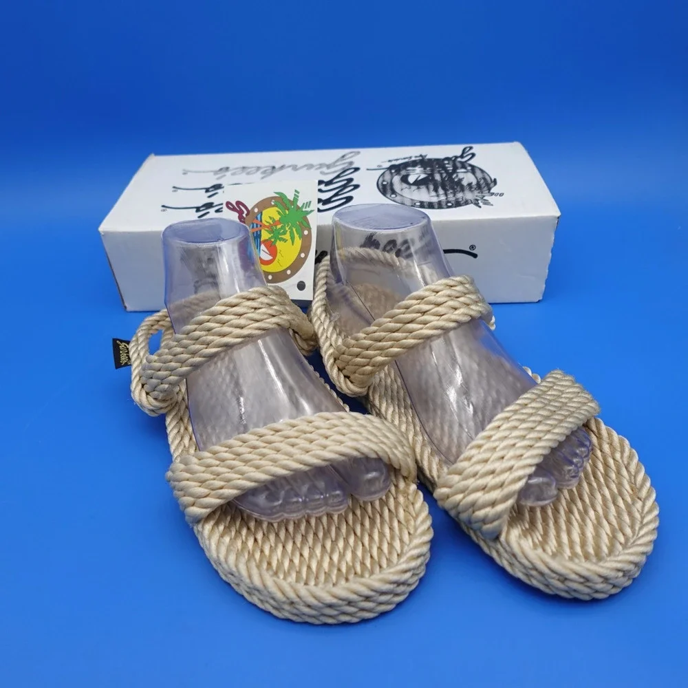 Gurkee’s Montego Rope Sandals Men’s 7.5-8 Beige New With Box